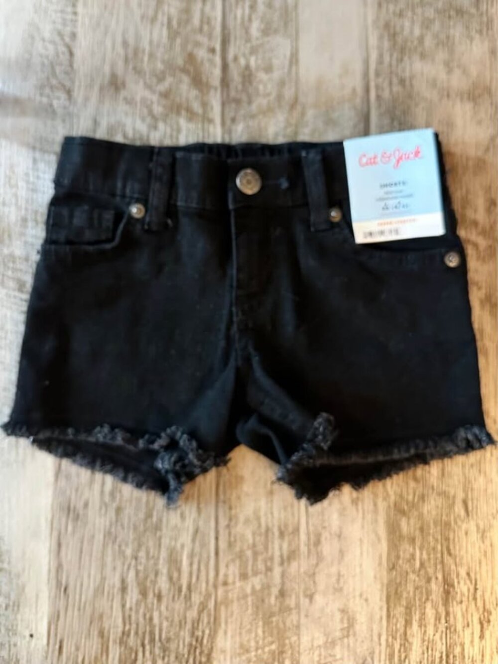 Girls Black Denim Shorts 4T